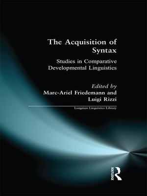 cover image of The Acquisition of Syntax